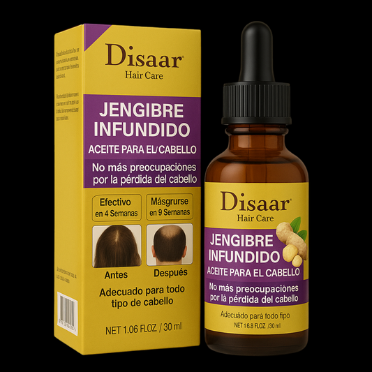SUERO NATURAL PARA EL CRECIMIENTO DEL CABELLO CON ACEITE ESENCIAL DE JENGIBRE