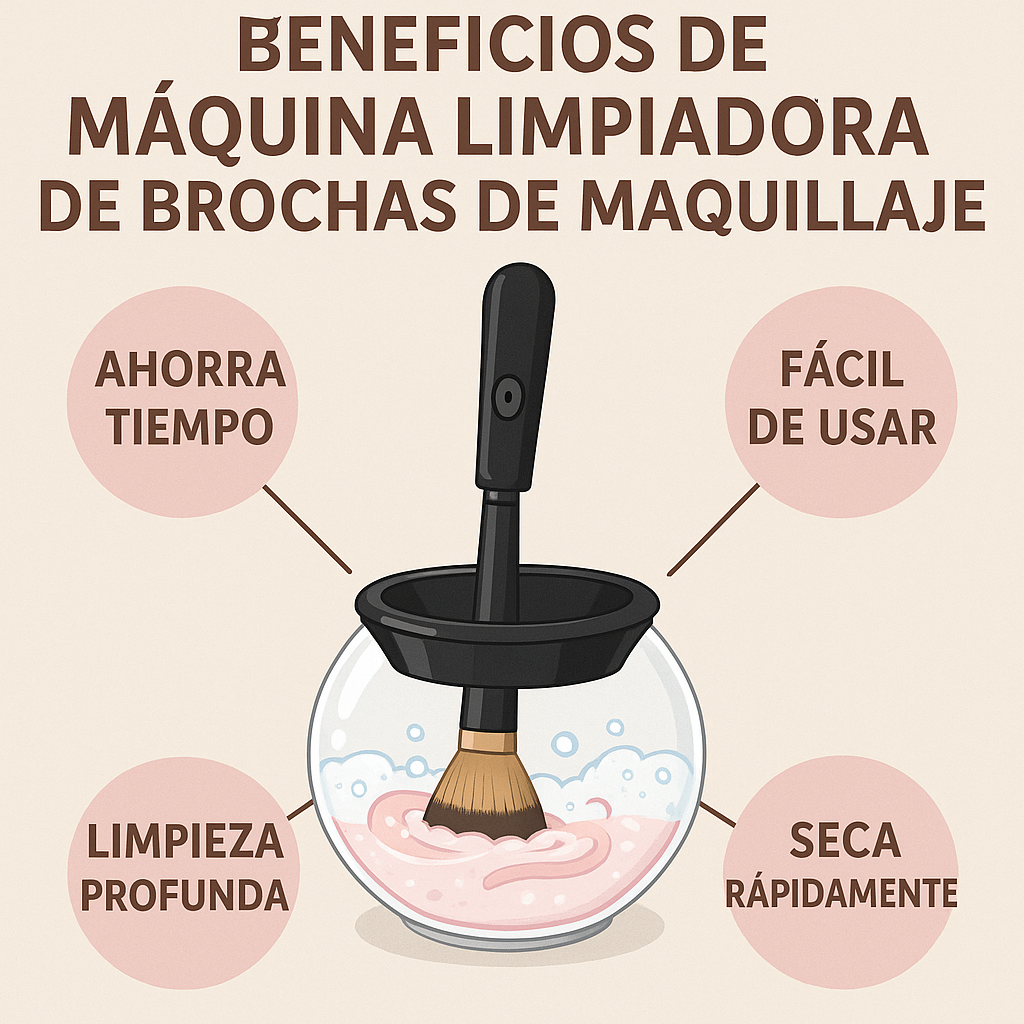 MÁQUINA LIMPIADORA DE BROCHAS DE MAQUILLAJE